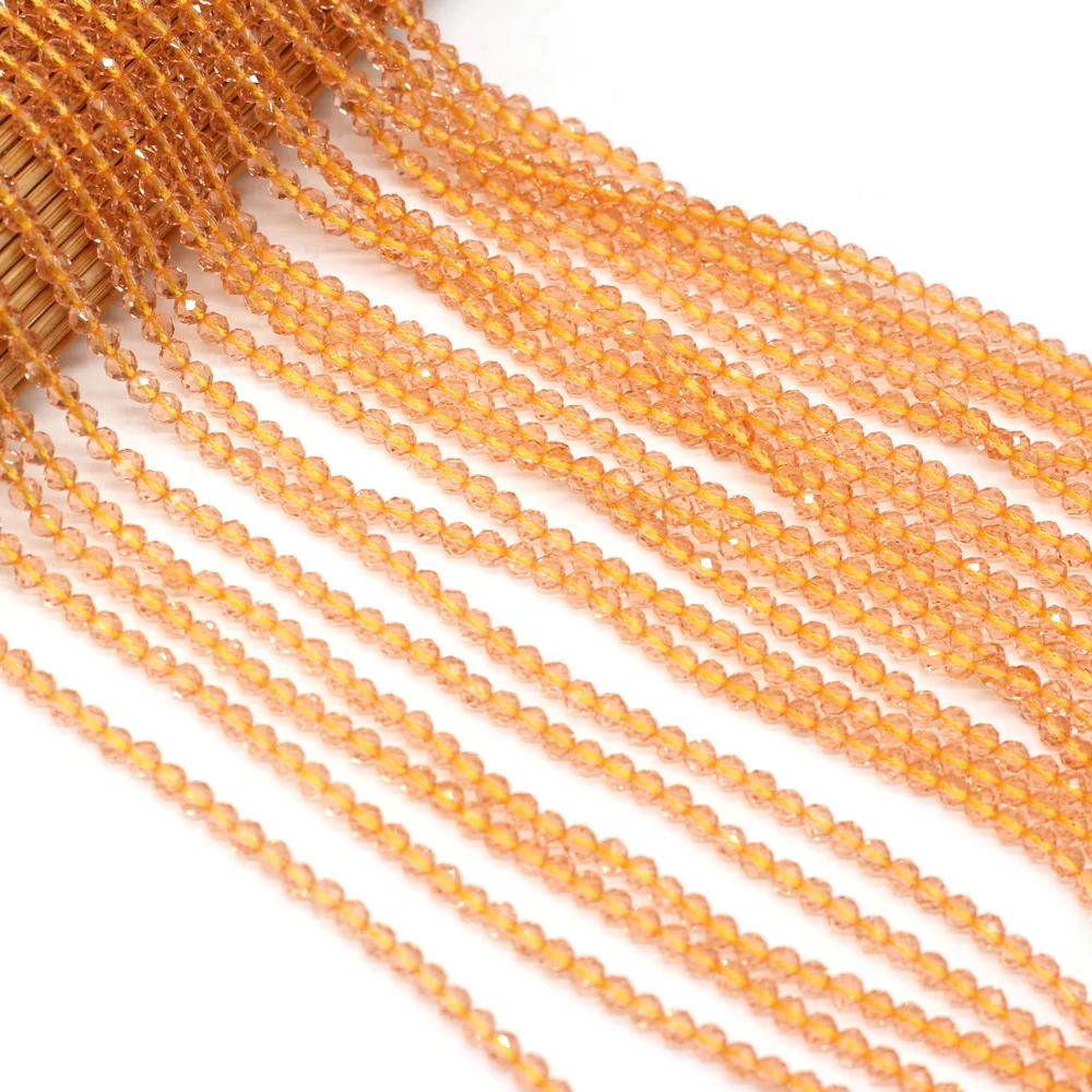 125 Pieces Spinel Beads Crystal Beads Loose DIY Jewelry Making Bracelet Necklace Accessories 3mm Length 38cm