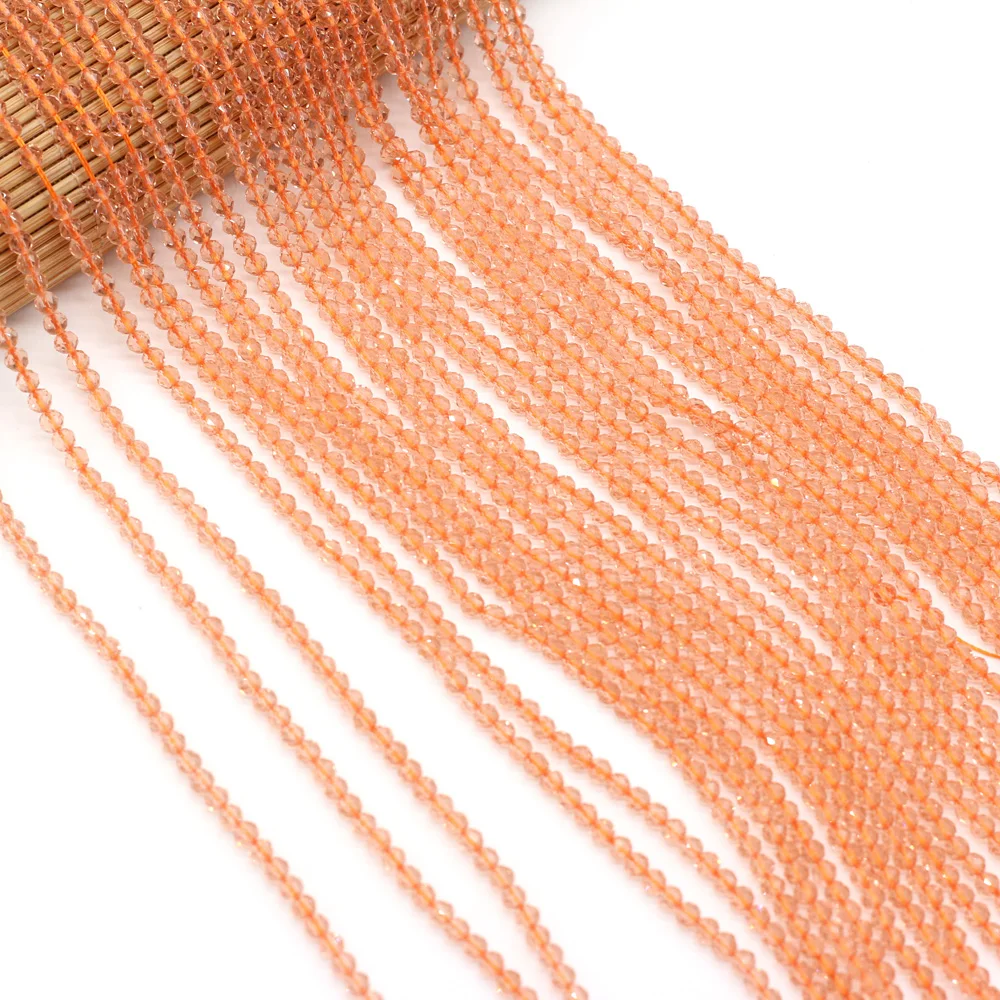 125 Pieces Spinel Beads Crystal Beads Loose DIY Jewelry Making Bracelet Necklace Accessories 3mm Length 38cm