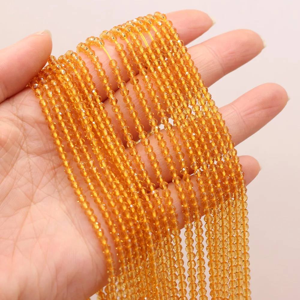 125 Pieces Spinel Beads Crystal Beads Loose DIY Jewelry Making Bracelet Necklace Accessories 3mm Length 38cm
