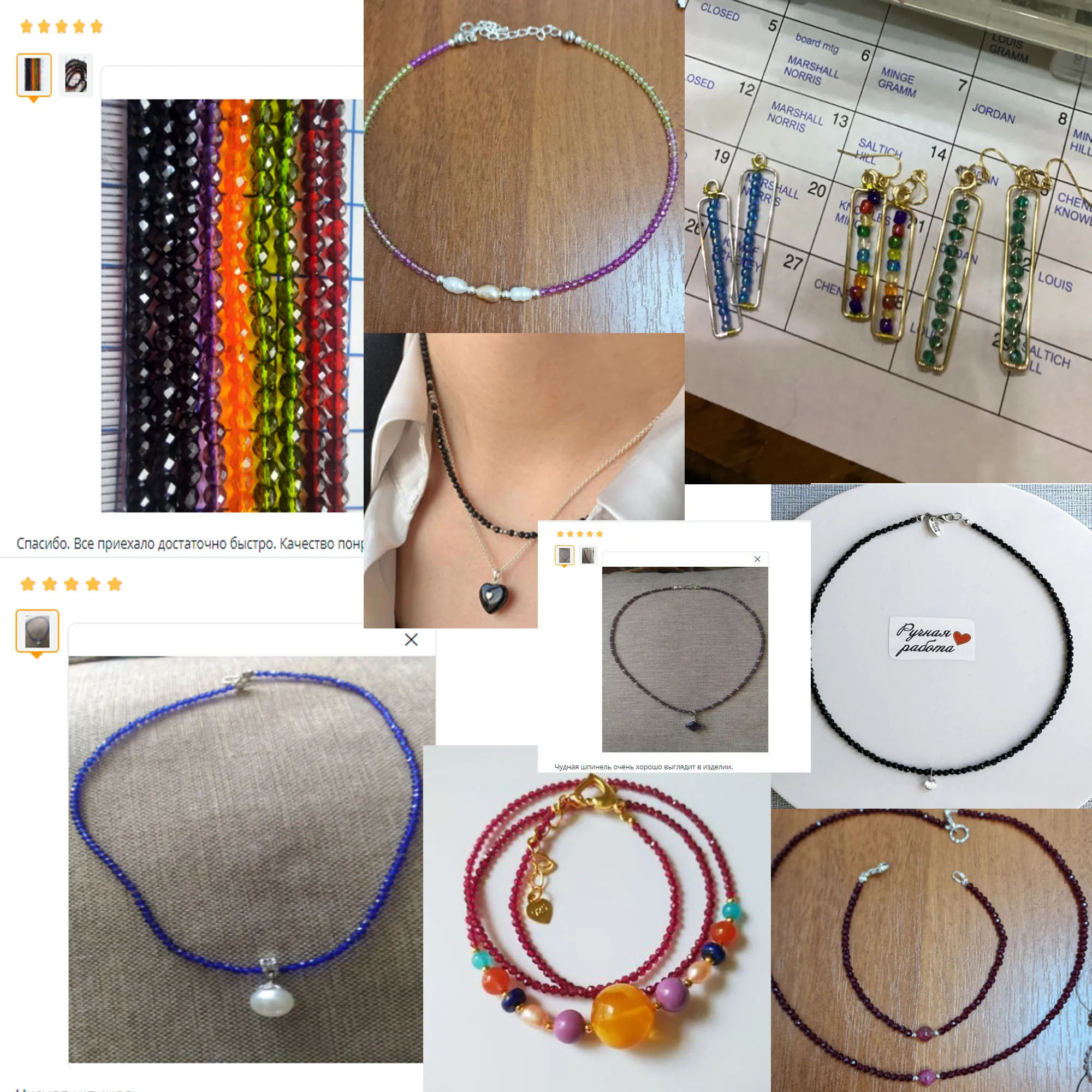 125 Pieces Spinel Beads Crystal Beads Loose DIY Jewelry Making Bracelet Necklace Accessories 3mm Length 38cm