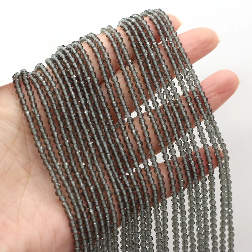 125 Pieces Spinel Beads Crystal Beads Loose DIY Jewelry Making Bracelet Necklace Accessories 3mm Length 38cm
