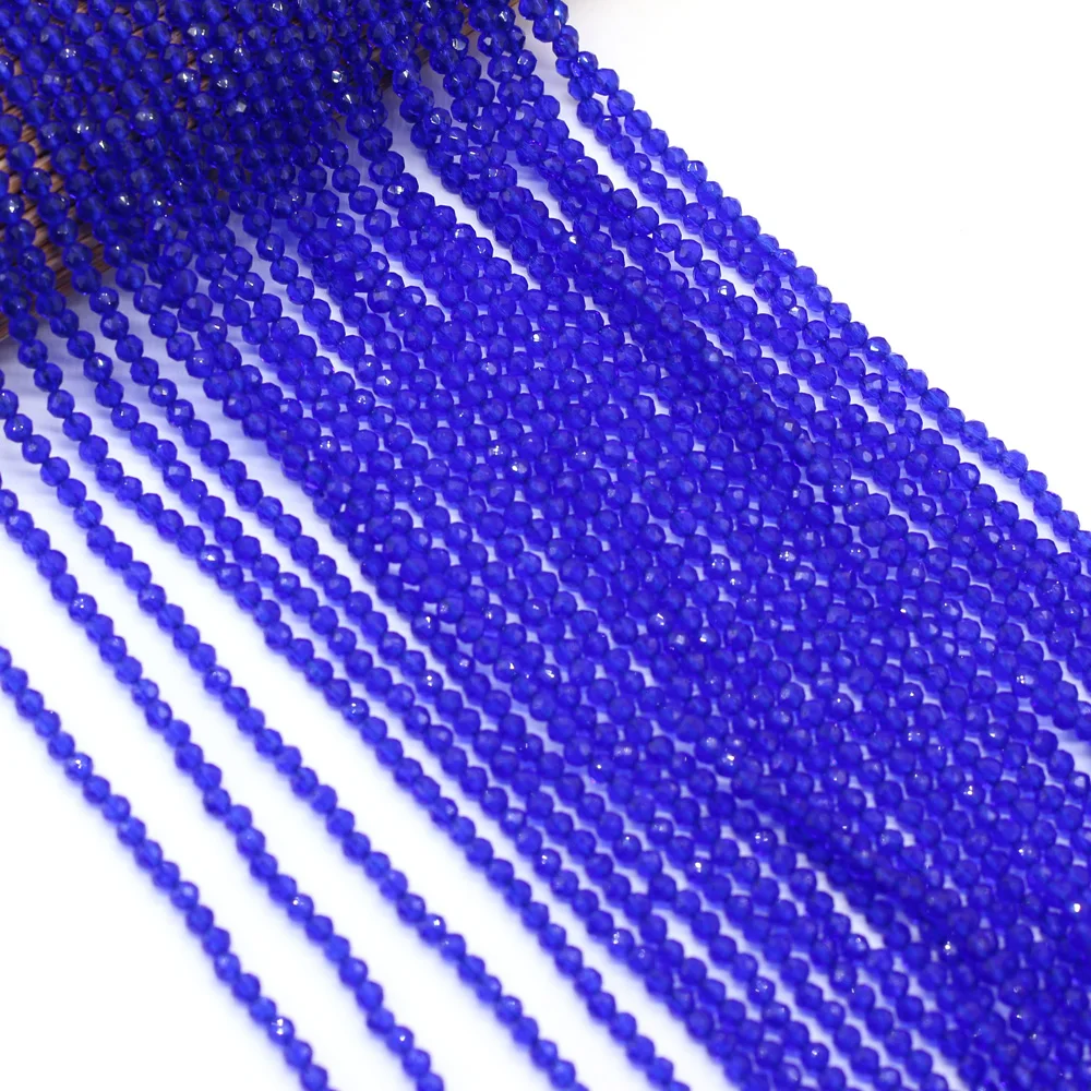 125 Pieces Spinel Beads Crystal Beads Loose DIY Jewelry Making Bracelet Necklace Accessories 3mm Length 38cm