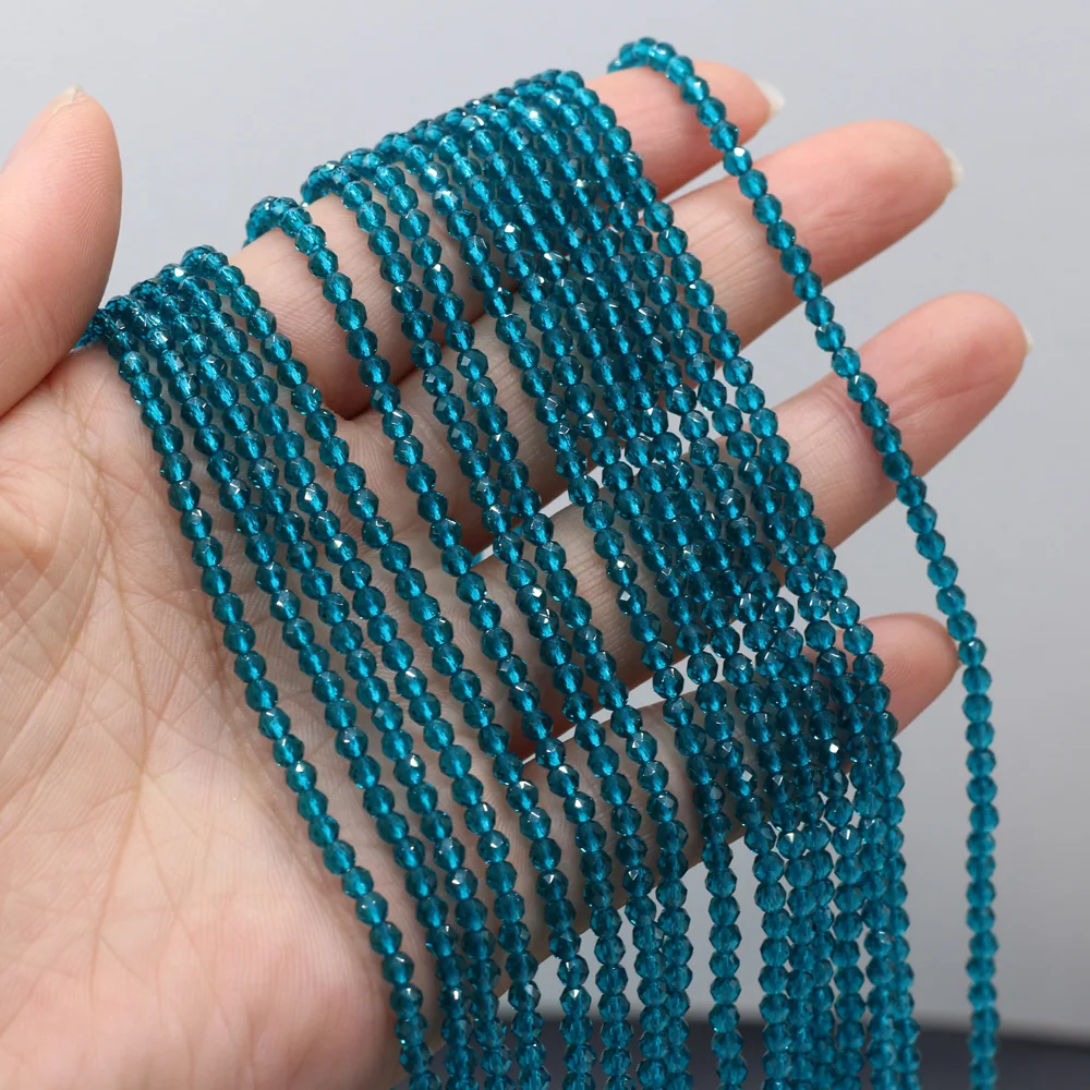 125 Pieces Spinel Beads Crystal Beads Loose DIY Jewelry Making Bracelet Necklace Accessories 3mm Length 38cm
