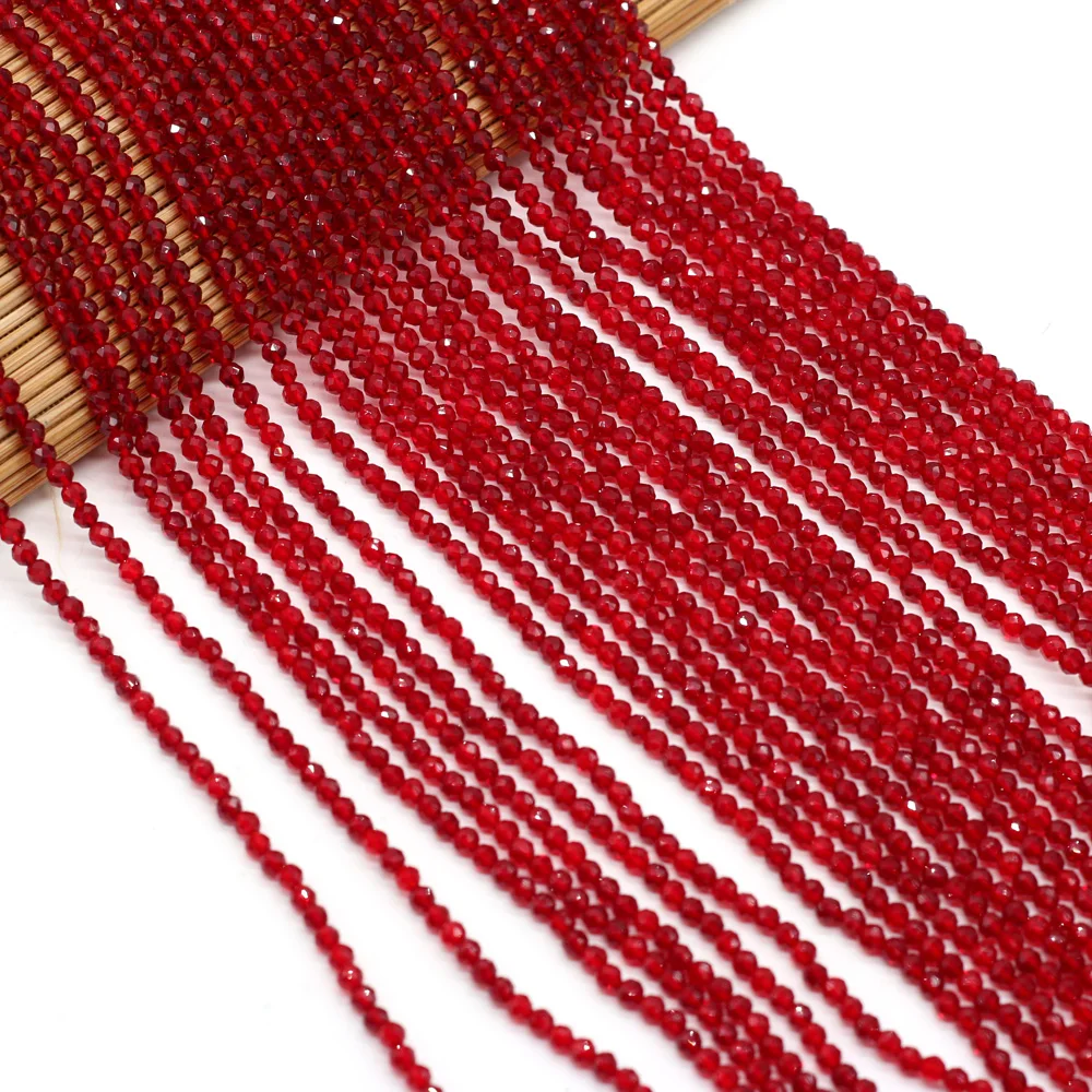 125 Pieces Spinel Beads Crystal Beads Loose DIY Jewelry Making Bracelet Necklace Accessories 3mm Length 38cm