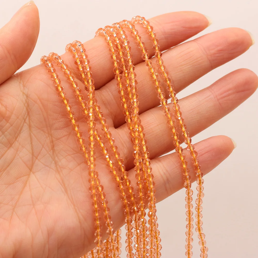 125 Pieces Spinel Beads Crystal Beads Loose DIY Jewelry Making Bracelet Necklace Accessories 3mm Length 38cm
