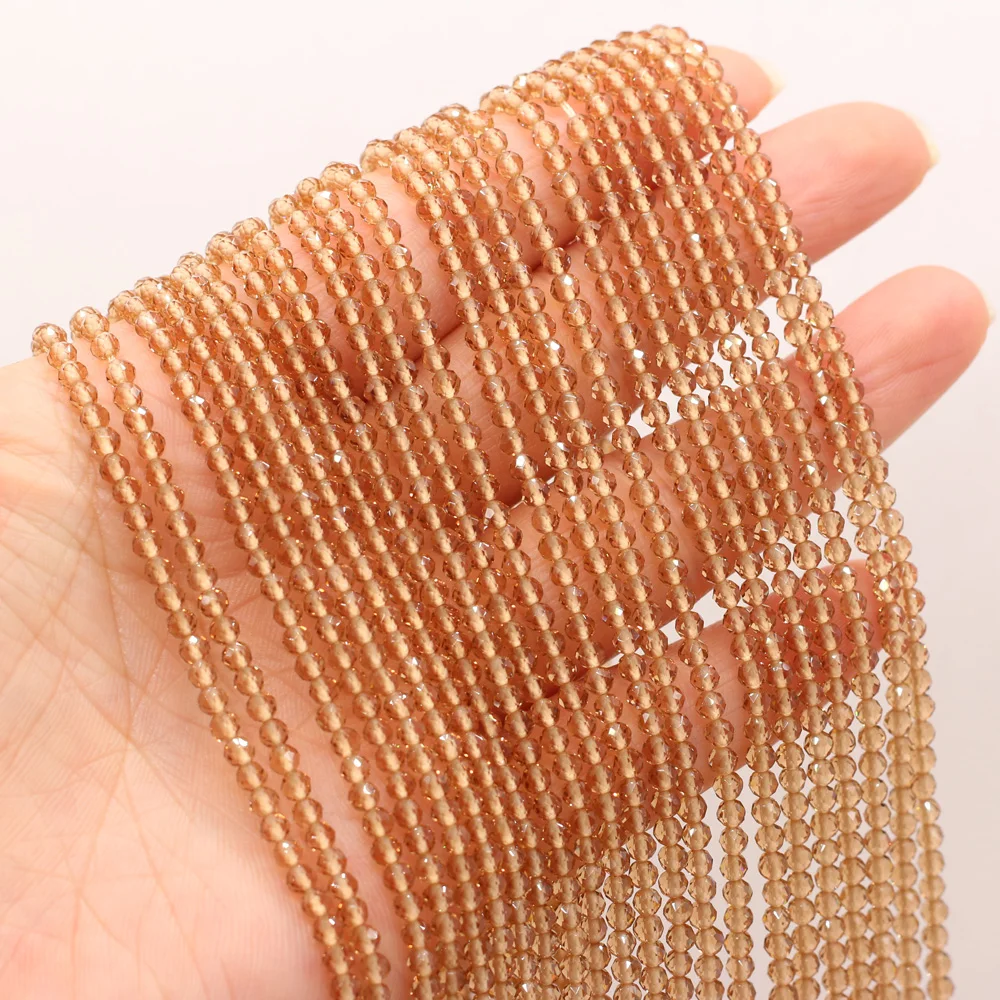 125 Pieces Spinel Beads Crystal Beads Loose DIY Jewelry Making Bracelet Necklace Accessories 3mm Length 38cm