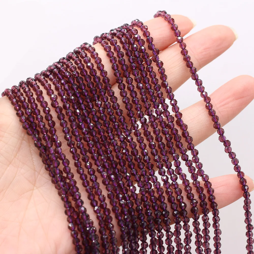 125 Pieces Spinel Beads Crystal Beads Loose DIY Jewelry Making Bracelet Necklace Accessories 3mm Length 38cm