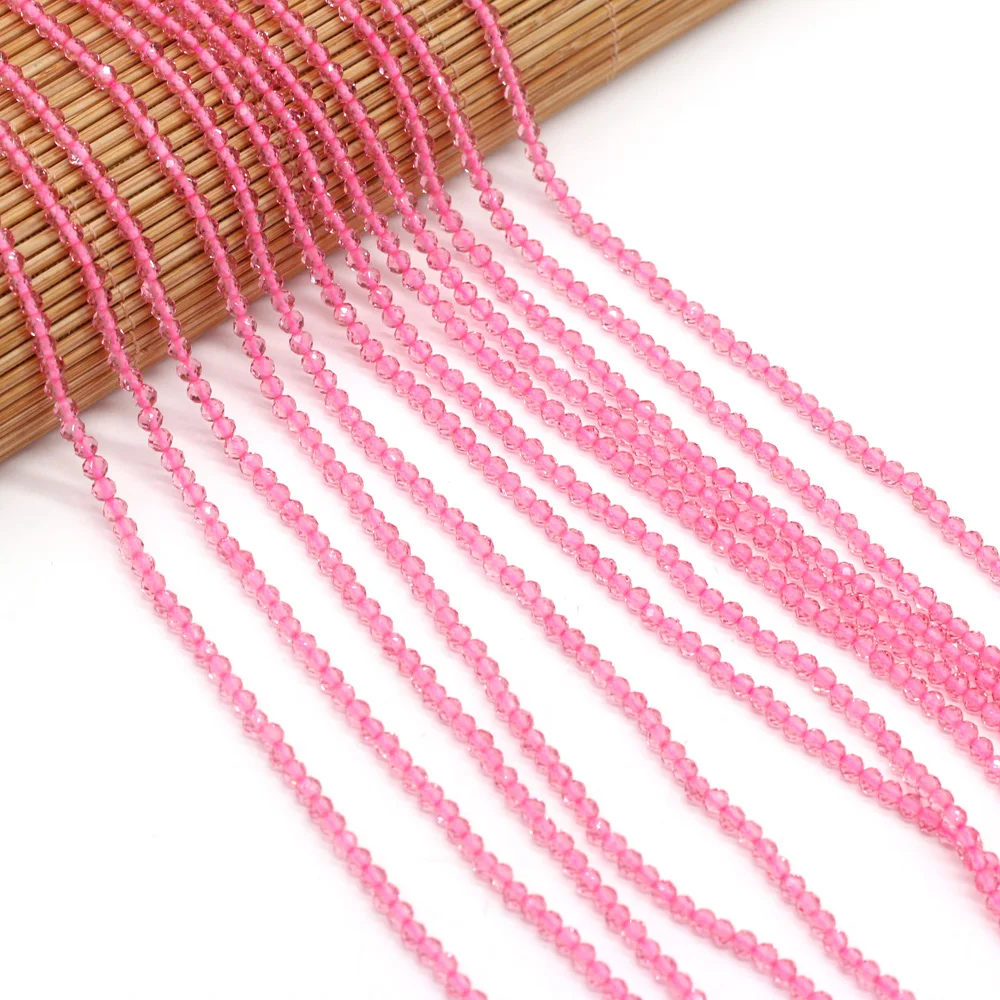 125 Pieces Spinel Beads Crystal Beads Loose DIY Jewelry Making Bracelet Necklace Accessories 3mm Length 38cm