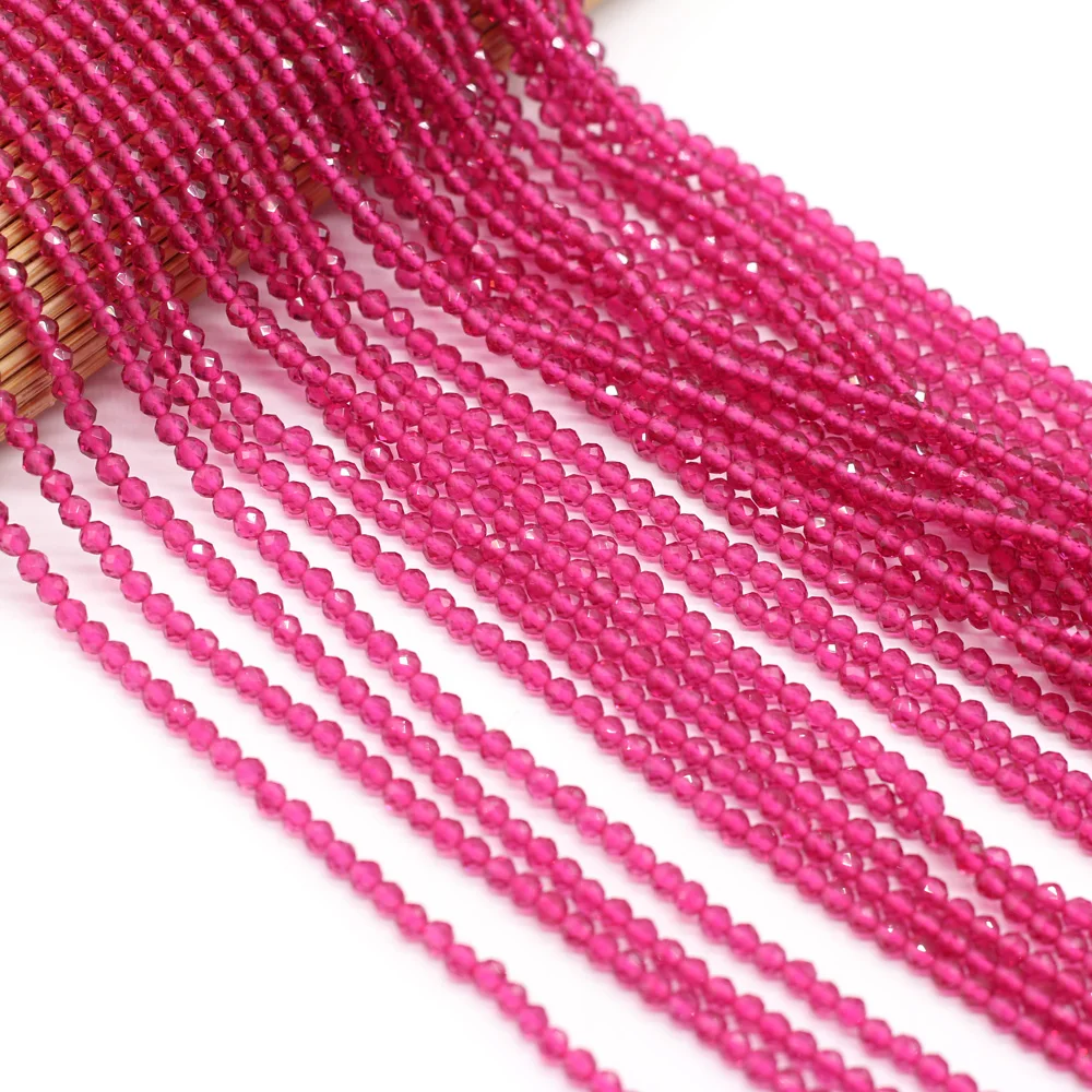 125 Pieces Spinel Beads Crystal Beads Loose DIY Jewelry Making Bracelet Necklace Accessories 3mm Length 38cm