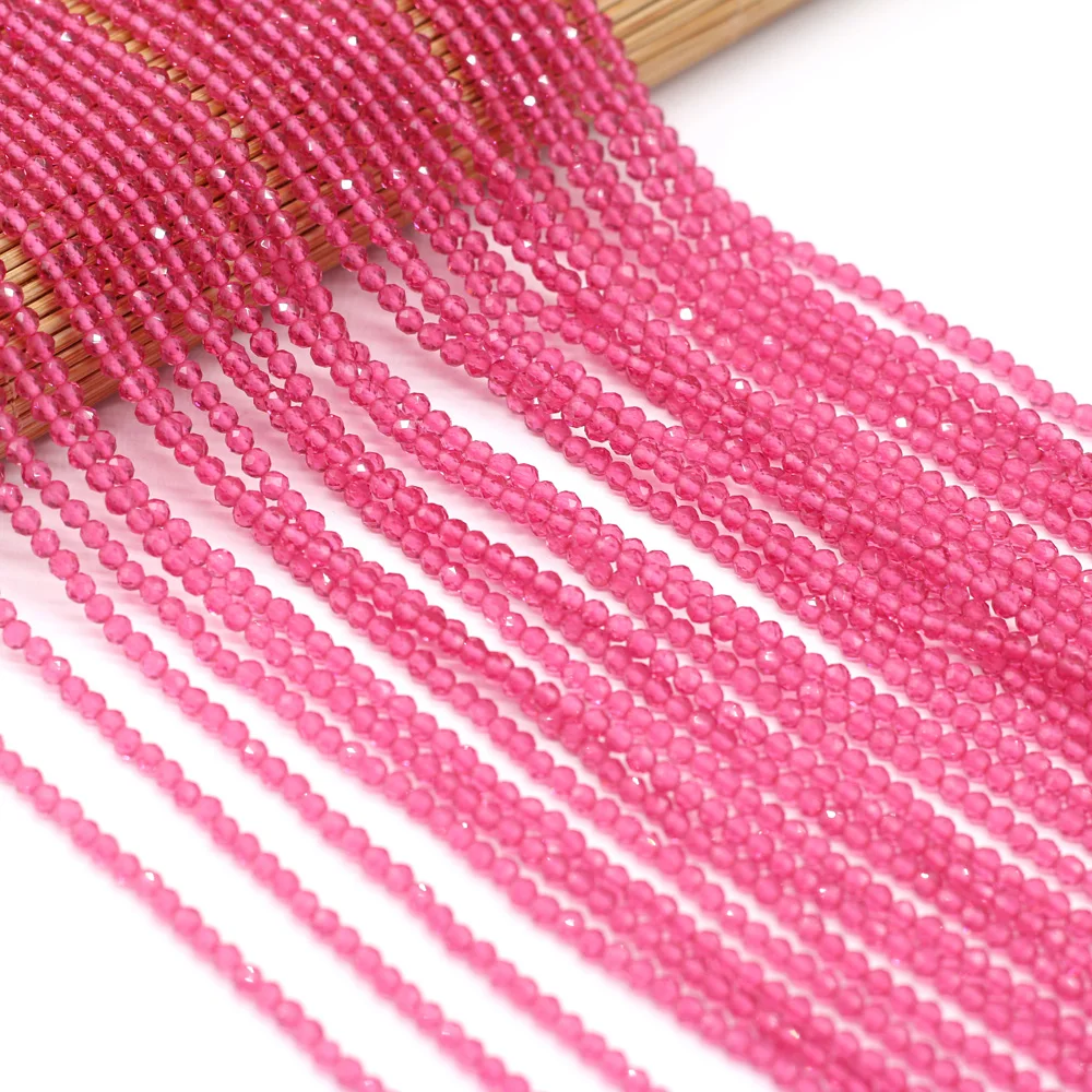 125 Pieces Spinel Beads Crystal Beads Loose DIY Jewelry Making Bracelet Necklace Accessories 3mm Length 38cm