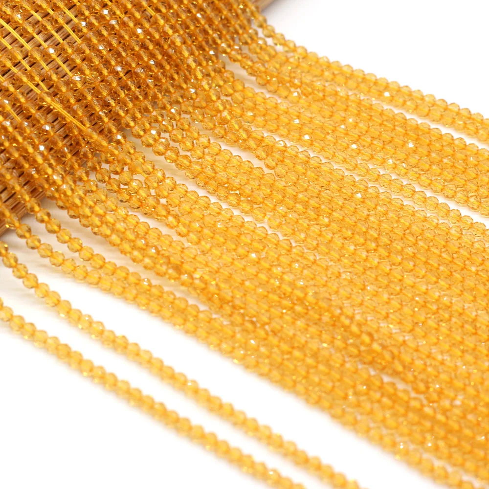 125 Pieces Spinel Beads Crystal Beads Loose DIY Jewelry Making Bracelet Necklace Accessories 3mm Length 38cm