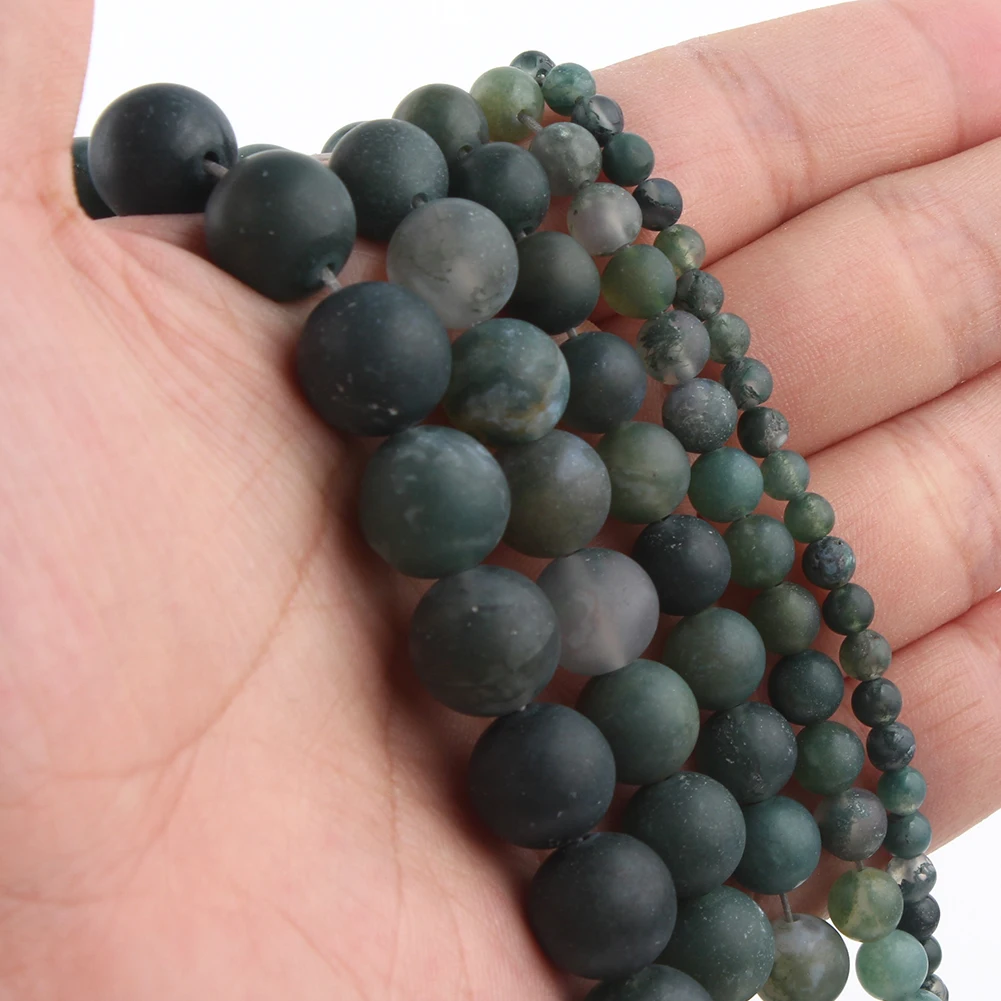 Matte Minerals Beads Natural Stone Beads Dull Polish Hematite Round Loose Spacer For Jewelry Making Bracelets DIY 4-12mm