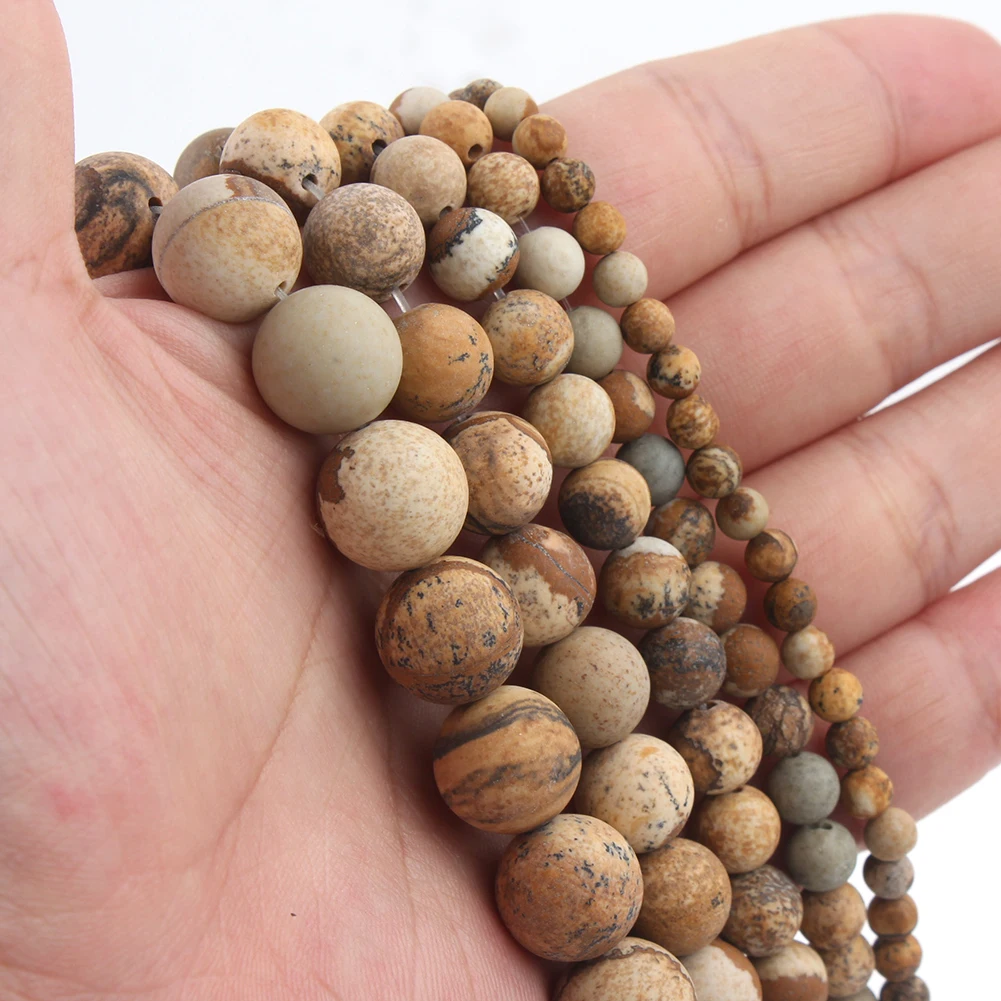 Matte Minerals Beads Natural Stone Beads Dull Polish Hematite Round Loose Spacer For Jewelry Making Bracelets DIY 4-12mm