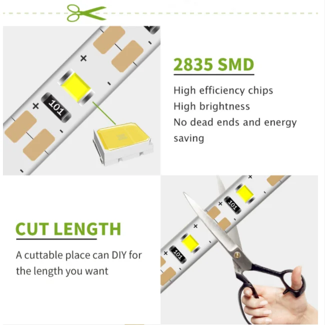 5M USB LED Strip Light 5V 3528 1 Meter 5 Meter Warm Cool White Pink Green Blue Red SMD Ribbon Ceiling Cabinet Light Waterproof