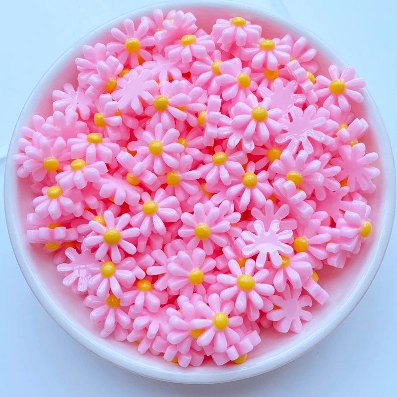 50Pcs New 11mm Cute Mini Chrysanthemum Flat Back Resin Cabochons Scrapbooking DIY Jewelry Craft Decoration Accessorie