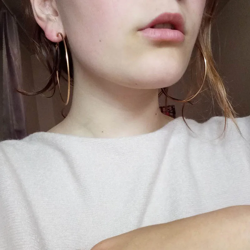 12pcs/lot Women's Hoop Earrings Gold Color Round Large Earrings Set Brincos Loop Earrings New Pendientes Para Novia