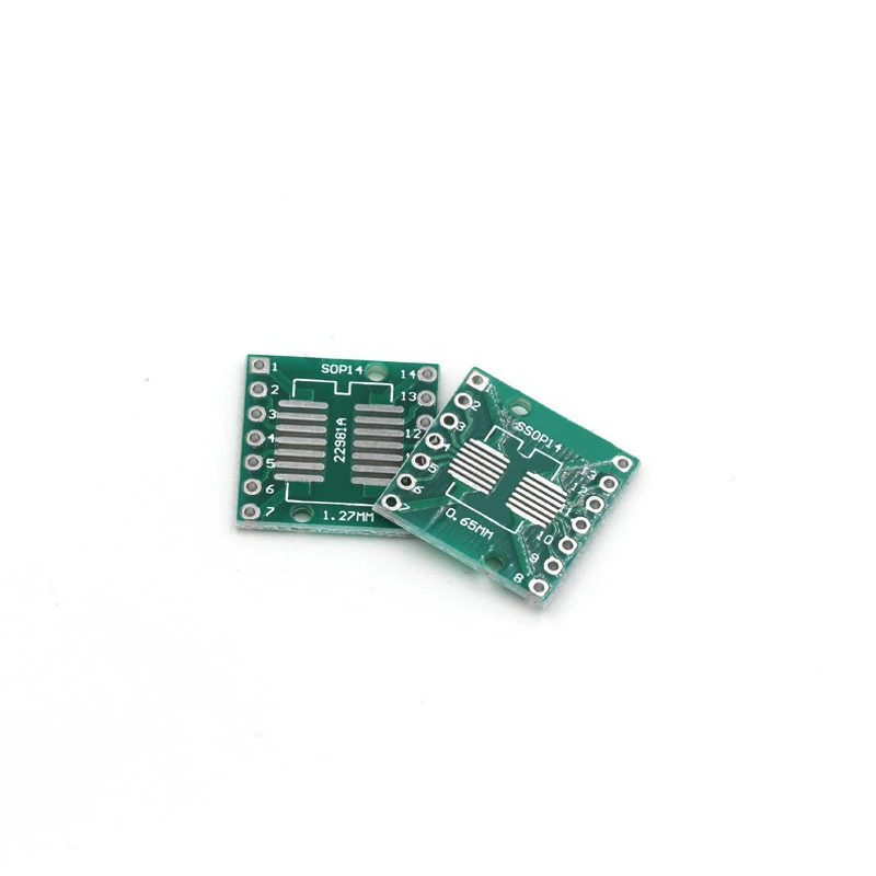 10-100PCS Javino PCB Board Kit SMD Turn To DIP Adapter Converter Plate SOP MSOP SSOP TSSOP SOT23 8 10 14 16 20 28 SMT To DIP