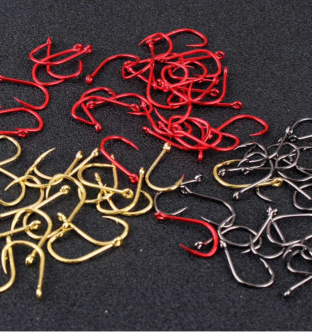 NGB 100/50pcs/lot High Carbon Fishing Hook 1#-12# ISEAMA With Eye Carp Catfish Anzol Peche Japan Tackle Fishing