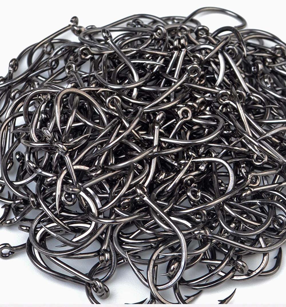 NGB 100/50pcs/lot High Carbon Fishing Hook 1#-12# ISEAMA With Eye Carp Catfish Anzol Peche Japan Tackle Fishing