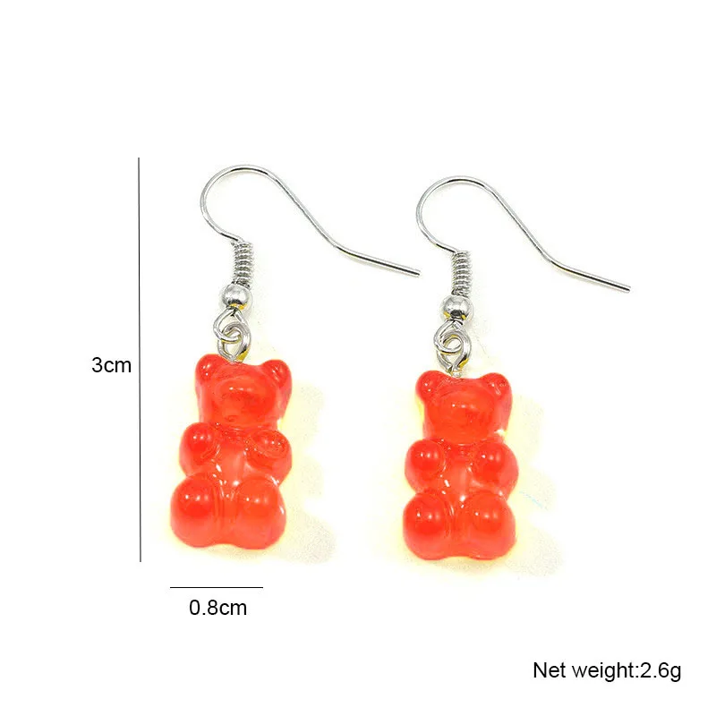Red Color Women Dangle Earrings Geometric Pendants Gold Color Metal Hook Earrings Long Hang Earrings Pendientes Fashion Jewelry