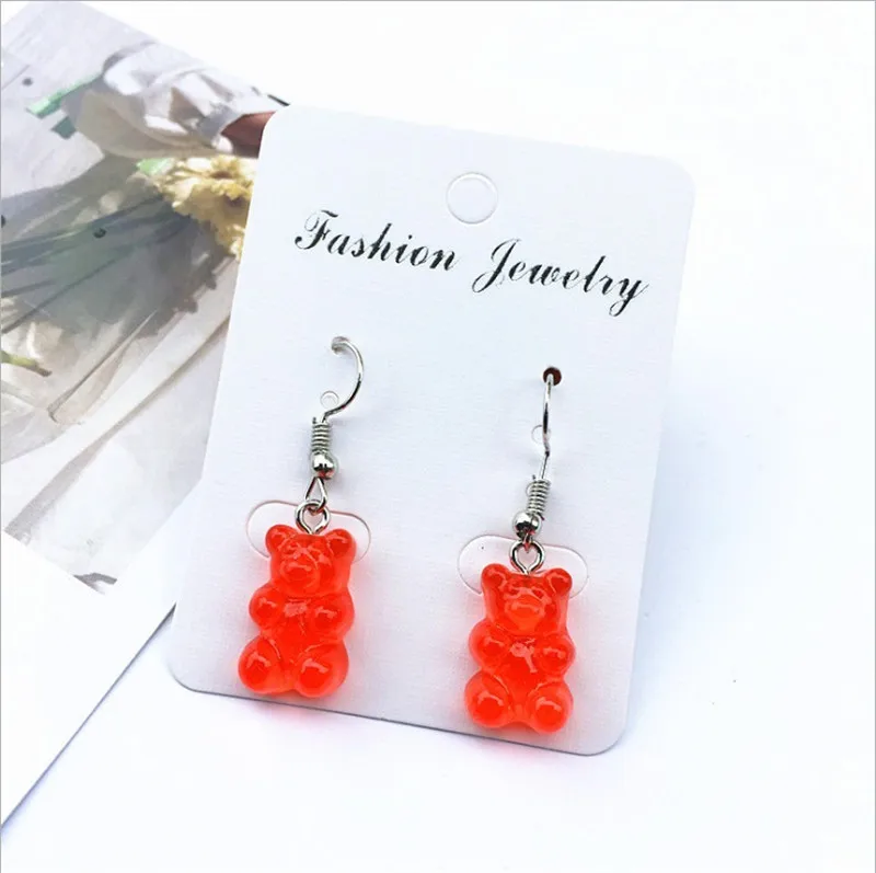 Red Color Women Dangle Earrings Geometric Pendants Gold Color Metal Hook Earrings Long Hang Earrings Pendientes Fashion Jewelry
