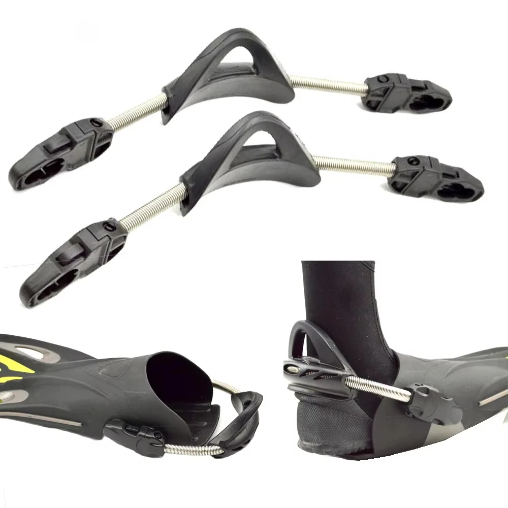 2PC Snorkeling SCUBA Diving Spring Fin Strap with Quick Release Buckle