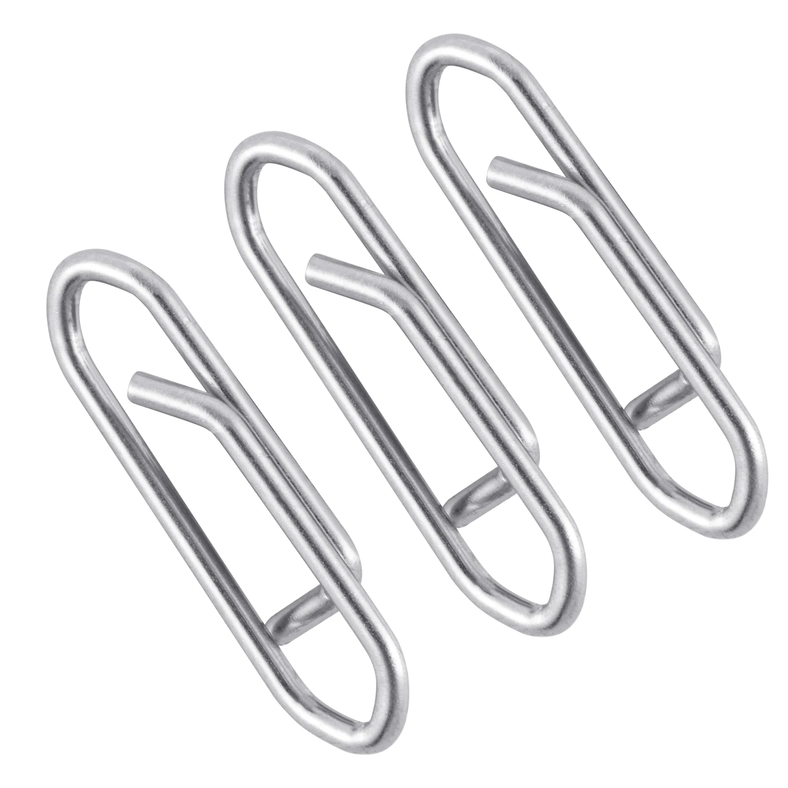 50pc Fishing Snap Power Clip Stainless Steel Speed Clip Quick Change Fast Link Connector for Crankbait Swimbait Minnow