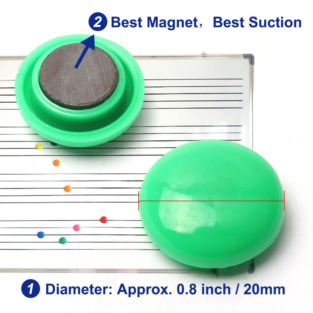 10Pcs Colorful Fridge Magnets Circular Refrigerator Office Magnet Sticker for Kids Gifts Calendar Whiteboard Home Decoration