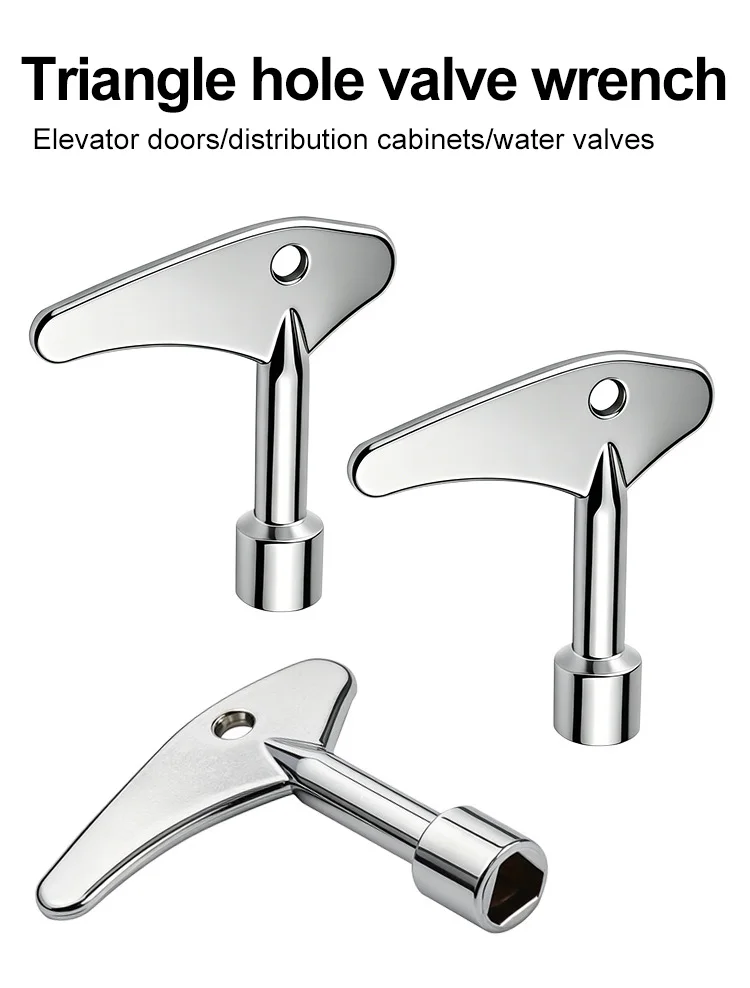 Delta Switch Key Wrench With Accessories Universal Triangle Train Electrical Cupboard Box Elevator Cabinet Alloy