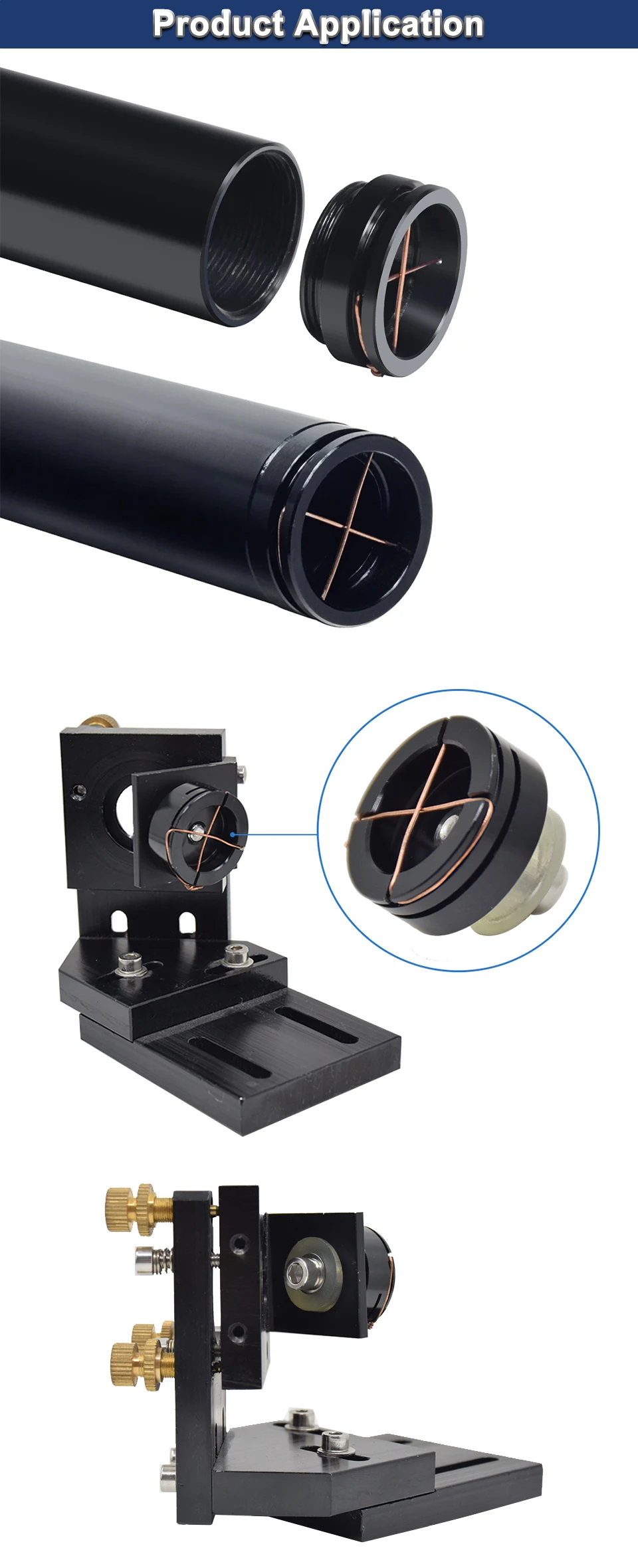 Laser Path Calibrating Device For Lens Tube Light Regulator Alignment Kit For Co2 Laser Head Mirror Mount Adjust Collimate