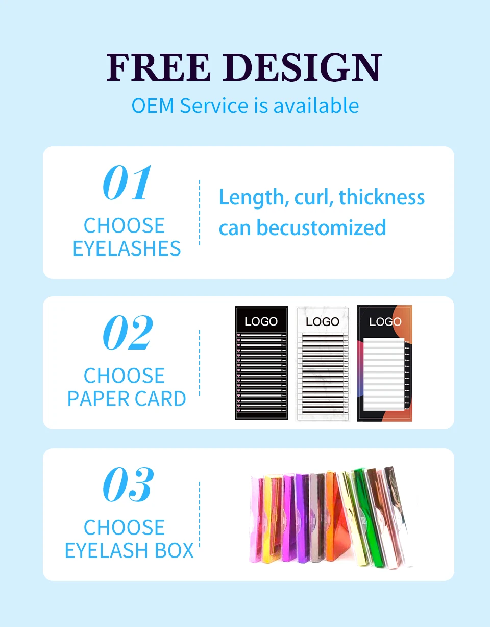 AGUUD 8-25mm Classic Eyelashes Extensions Long Lash Faux Mink Russian 20-25mm Mix Individual Lash Russian Silk Lower Lash Cilios