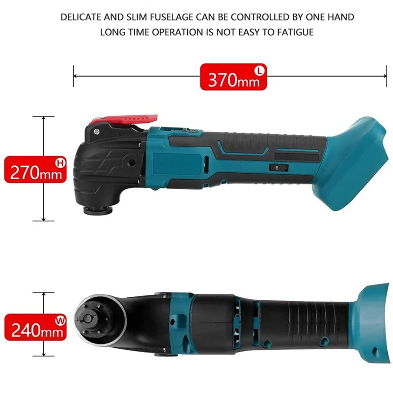 170W Electric Cordless Oscillator, 6-Gear Settings, 5000-20000r/Min, for Sawing/Cutting/Shoveling, For 18V/21V Makita Battery