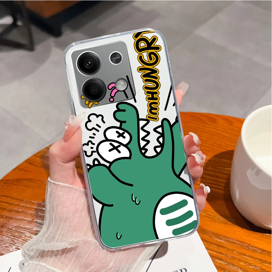 For Redmi Note 13 Pro Plus Phone Case Creative Fun Soft Slim Silicone Transparent Anti Drop Back Cover For Redmi Note13 13Pro+