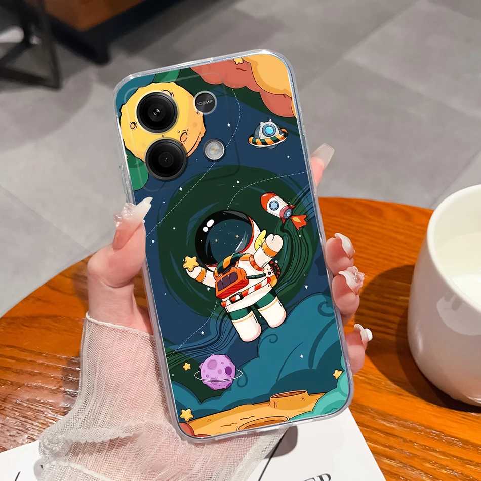 For Redmi Note 13 Pro Plus Phone Case Creative Fun Soft Slim Silicone Transparent Anti Drop Back Cover For Redmi Note13 13Pro+