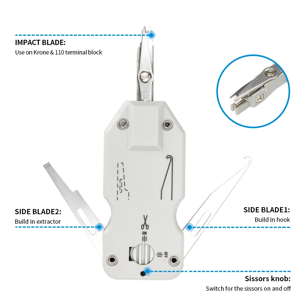 110/88/66 Punch Down Tool Multifunction Krone Type IDC/Network Wire Cat5 & Telephone Insertion Impact Terminal Tools