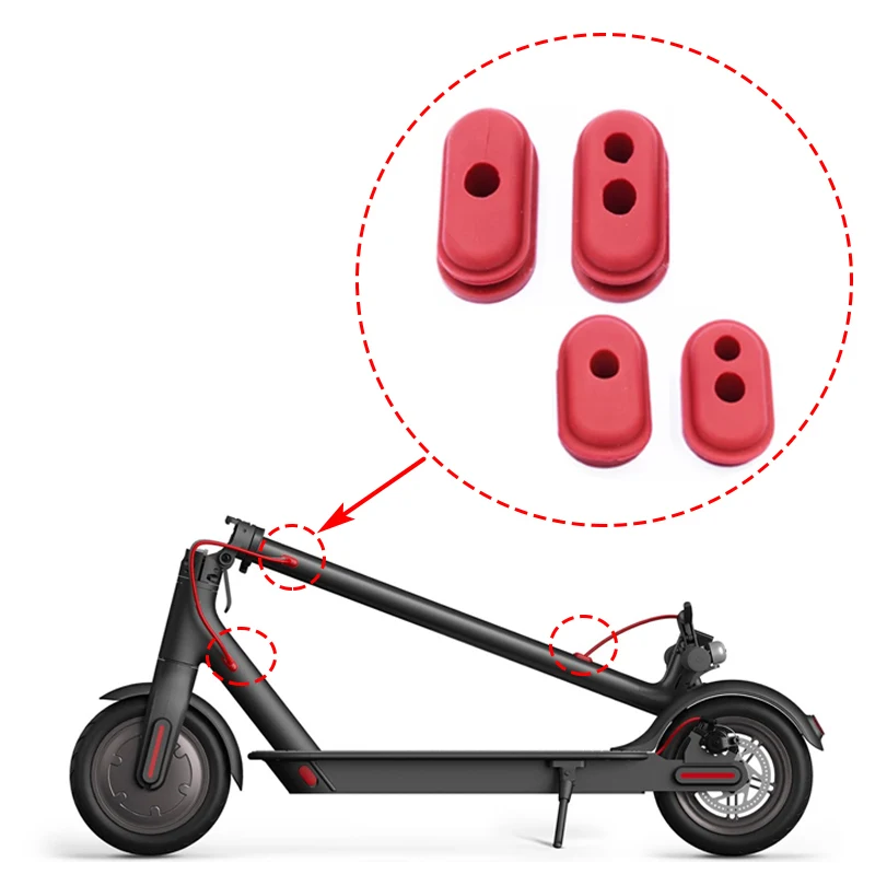 4pcs Rubber Charge Port Cover Cap Plug For Xiaomi M365 1S Pro Pro2 Scooter Sleeve Part
