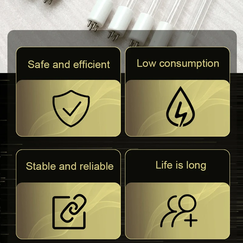 G10q 8W 10W 15W 17W UV Sterilizer Lamp Light Ultraviolet Filter with Straight Pipe and Single Ended 4 Needle for Air Equipment