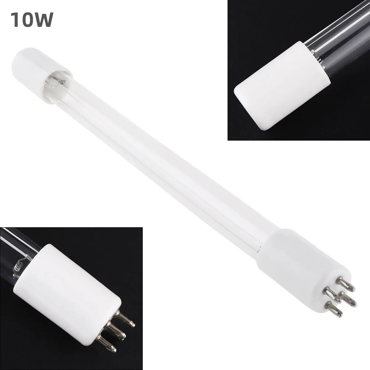 G10q 8W 10W 15W 17W UV Sterilizer Lamp Light Ultraviolet Filter with Straight Pipe and Single Ended 4 Needle for Air Equipment