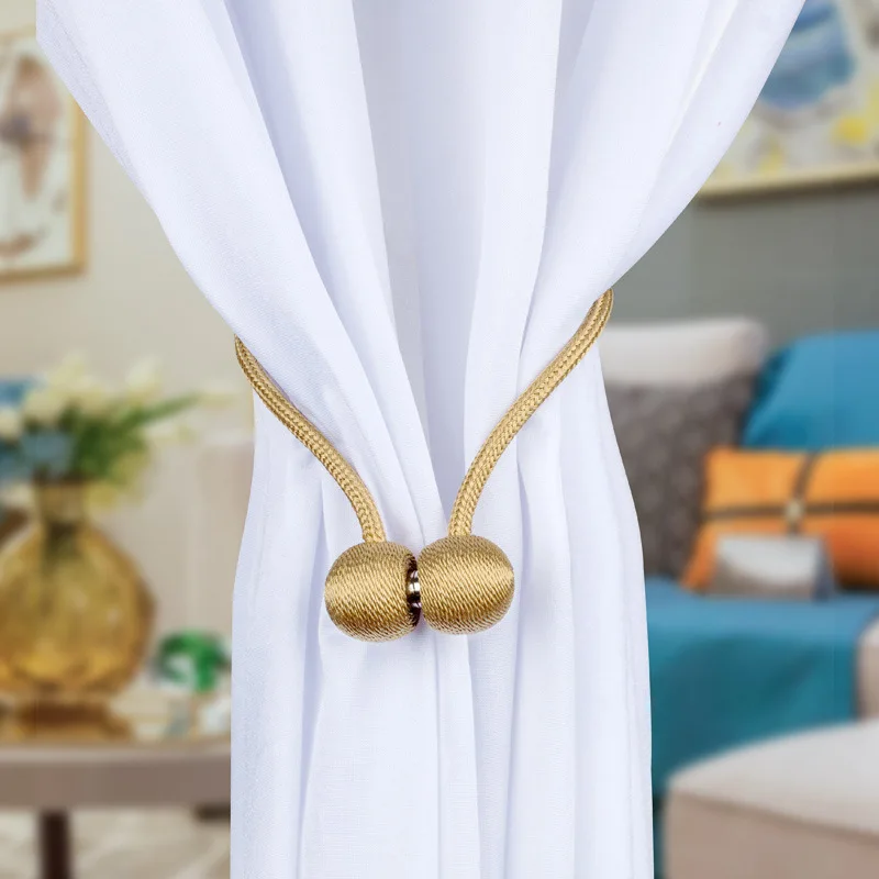 Magnetic Pearl Ball Curtain Tiebacks Tie Backs Holdbacks Buckle Clips Accessory Curtain Rods Accessoires
