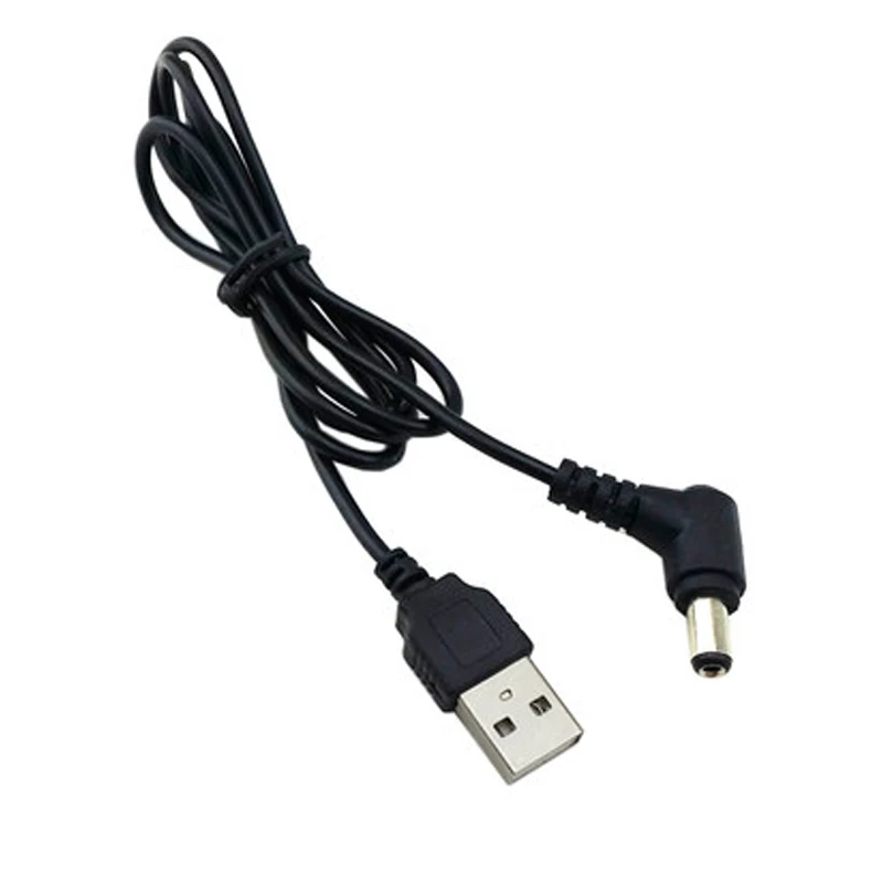 Black 90 Angle PC USB Male to 5V DC 3.5*1.35mm Connector Extension Power Cable Cord Adapter 5.5*2.1mm to USB Date Line 2.5*0.7mm