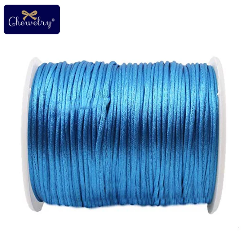 1pc 1mm 80m Satin Silk Rope Nylon Cord Colorful Baby Teether Accessories Teething Necklace Rattail Cord DIY Tool Toys Baby