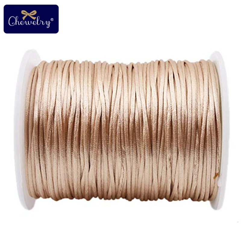 1pc 1mm 80m Satin Silk Rope Nylon Cord Colorful Baby Teether Accessories Teething Necklace Rattail Cord DIY Tool Toys Baby