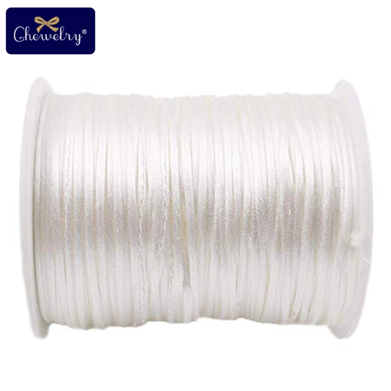 1pc 1mm 80m Satin Silk Rope Nylon Cord Colorful Baby Teether Accessories Teething Necklace Rattail Cord DIY Tool Toys Baby