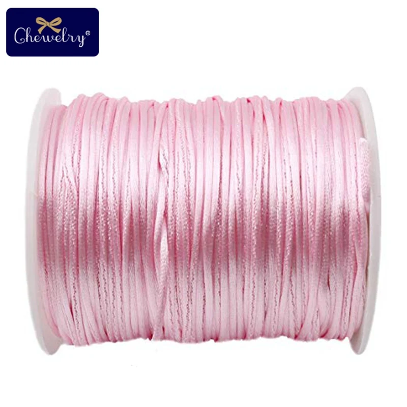 1pc 1mm 80m Satin Silk Rope Nylon Cord Colorful Baby Teether Accessories Teething Necklace Rattail Cord DIY Tool Toys Baby