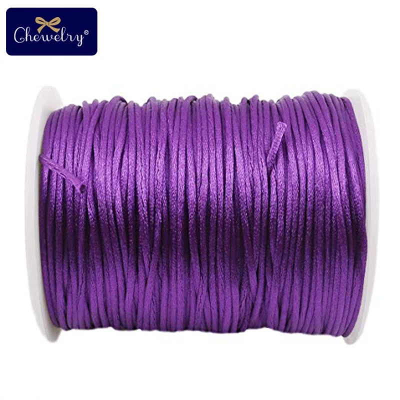 1pc 1mm 80m Satin Silk Rope Nylon Cord Colorful Baby Teether Accessories Teething Necklace Rattail Cord DIY Tool Toys Baby
