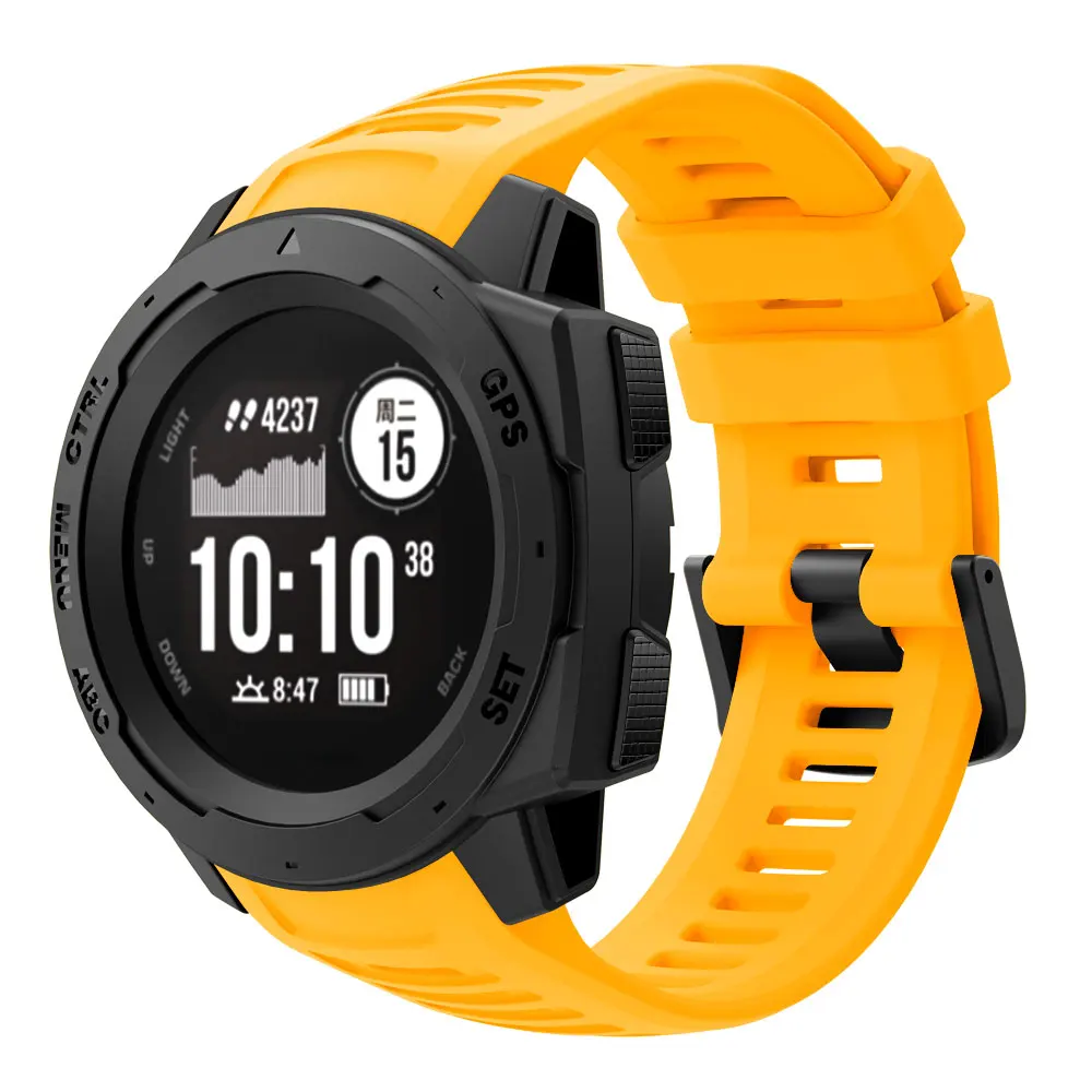 22mm Silicone Watch Strap Bracelet Watch Band For Garmin Instinct Smart Watch Sport Replacement Wirstband men's watches women's