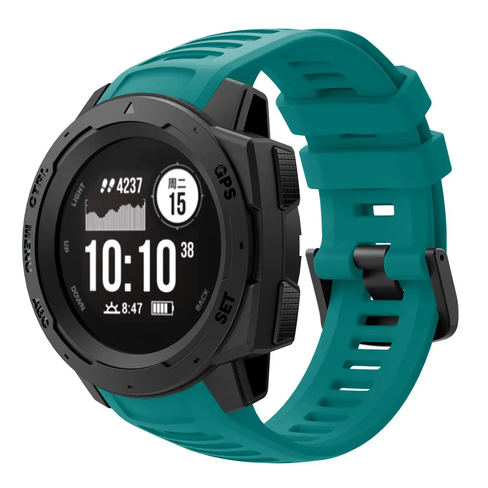 22mm Silicone Watch Strap Bracelet Watch Band For Garmin Instinct Smart Watch Sport Replacement Wirstband men's watches women's