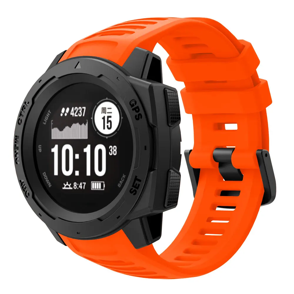 22mm Silicone Watch Strap Bracelet Watch Band For Garmin Instinct Smart Watch Sport Replacement Wirstband men's watches women's