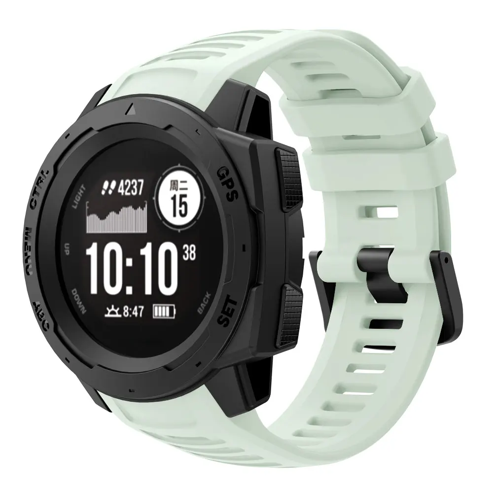 22mm Silicone Watch Strap Bracelet Watch Band For Garmin Instinct Smart Watch Sport Replacement Wirstband men's watches women's