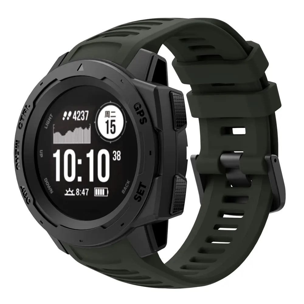 22mm Silicone Watch Strap Bracelet Watch Band For Garmin Instinct Smart Watch Sport Replacement Wirstband men's watches women's